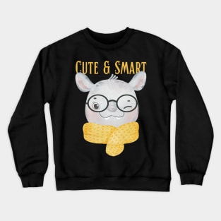 Cute and Smart Cookie Sweet little llama heart cute bright kids and animals Crewneck Sweatshirt